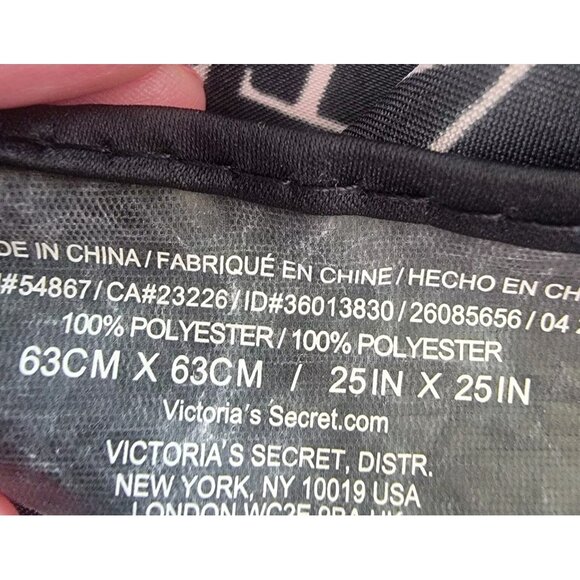 Victoria's Secret Bombshell Pink Floral Silk Feel Polyester Scarf 25 In Square - Picture 4 of 4